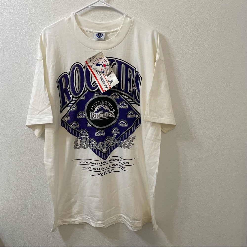 MLB Colorado Rockies basbealll Diamond shirt 92 vintage xl NWT